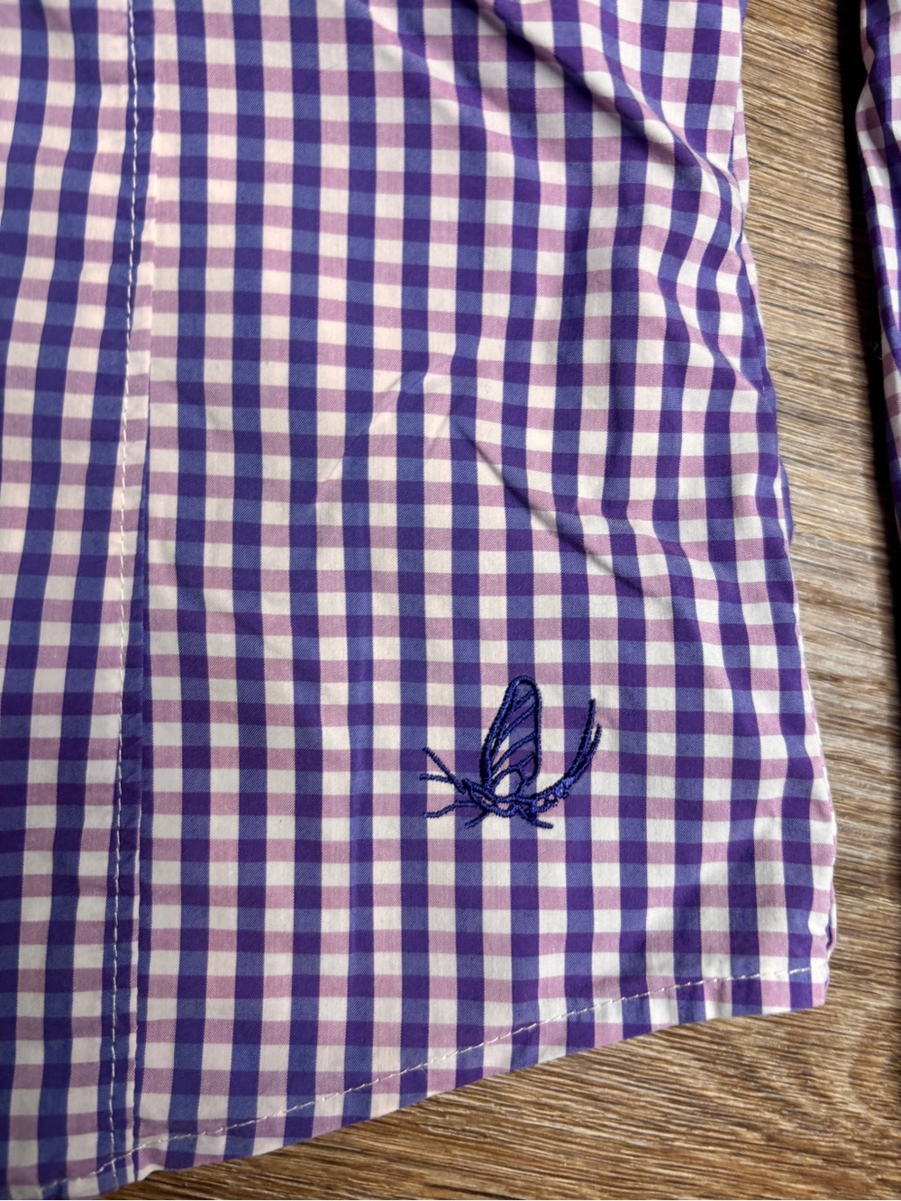 Orvis Women's Purple Gingham Button Front Fishing Shirt Long Sleeves Ventilated - Picture 6 of 8